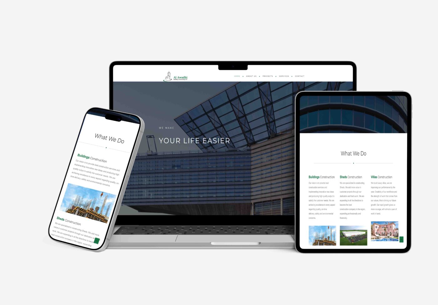 Website designed by Gaggo for AL AWADHI BUILDING CONSTRUCTION